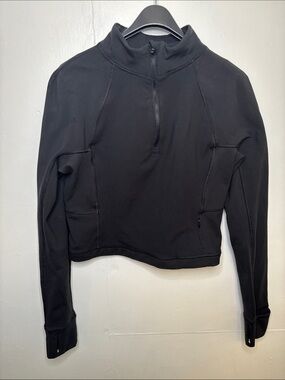 Women's Black Half-Zip Performance Top